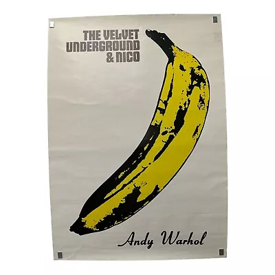 Andy Warhol Velvet Underground Original Fan Poster 24x36 Record Exchange 1980s • $200