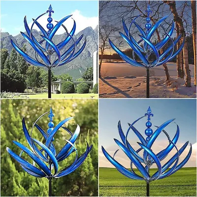 Outdoor Yard Lawn Garden Decor Kinetic Wind Spinner Metal Sculpture With Stake • $21.49