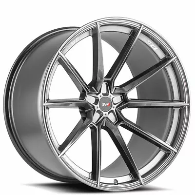 (4) 22  Savini Wheels SV-F4 Gloss Graphite Rims (B3) • $3096