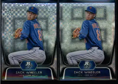 Lot Of (2) Zack Wheeler 2012 Bowman Platinum #bpp48 Xfractor Parallel Fc6343 • $5.99