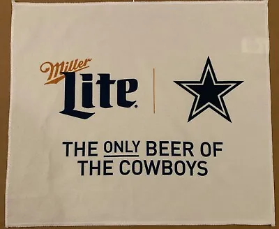 Dallas Cowboys & Miller Lite Beer Co-Branded White Promo Rally Towel • $15.75