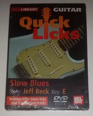 $18.75 • Buy Sealed NEW Mel Bay DVD Guitar Quick Licks Slow Blues Jeff Beck Style In E 2008