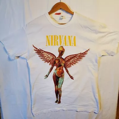 Nirvana In Utero T Shirt Sz Large Band Tees Kurt Cobain M&O Tag • $19.50