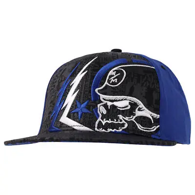 Metal Mulisha Men's Ghost 2 Black/Blue Flexfit Hat Clothing Apparel FMX Super... • $36.70