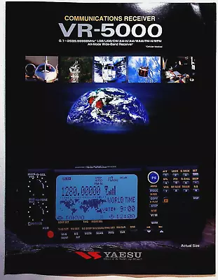 Yaesu Vr-5000 Communications Receiver 4 Sided Original Color Brochure • $14.95