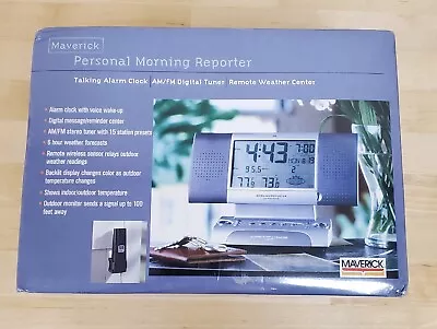 Maverick (CL-116) Memo Alarm Clock Radio Weather Center Station W/ Power Supply • $9.99