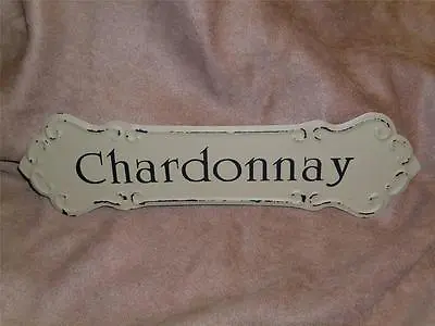 WINE SIGN CHARDONNAY Metal Vintage Style Winery Cellar Bar Pub Kitchen Decor • $9.89