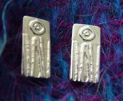 Ola Gorie Silver Ikat Earrings Scottish Boxed • £48