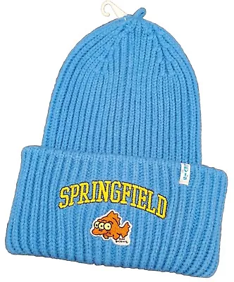 Levi's The Simpsons Beanie Hat Chunky Knit Springfield 3 Eyed Fish Blue New  • £19.99