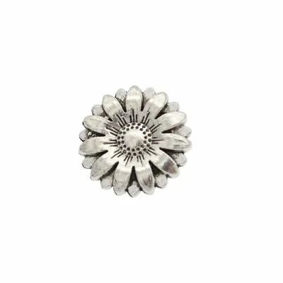 $1.81 • Buy 10 Pcs Metal Shank Buttons Sunflower Carved Retro Clothing Sewing Craft DIY