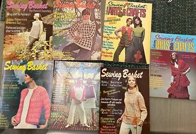 Vintage Sewing Basket Magazines Lot Of 7 - 1972/73 Quilting Tips Knitting Crafts • $20