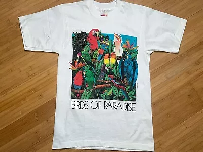 Deadstock New Vintage Men’s XS Birds Of Paradise 90’s Cockatiel Parrot T Shirt • $15