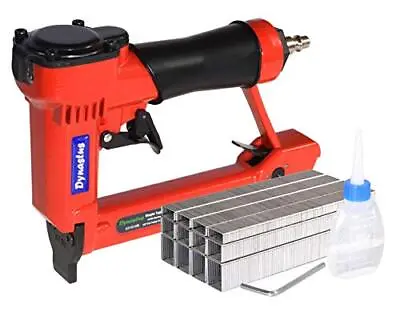 Pneumatic Upholstery Staple Gun 21 Gauge 1/2  Wide Crown Air Stapler Kit By... • $52.04