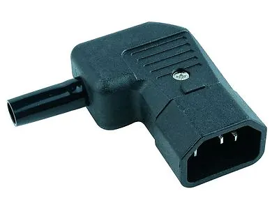 IEC Right Angle Inline Male Plug Connector Rewireable Kettle Lead Connector C14 • £4.19