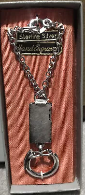 Vintage Sterling Silver - SIMMONS Solid Detachable Keychain Key Ring NIB • $26.99