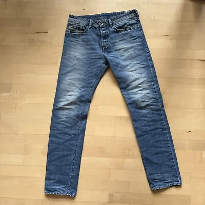 Mens Diesel BUSTER Slim Tapered Blue Jeans W32 L34 • £15