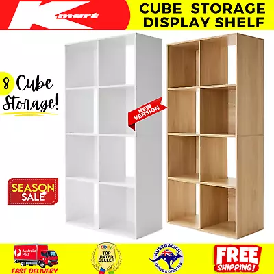 Bookshelf Display Book 8 Cube Shelves Storage Bookcase Multipurpose Organizer • $55.20