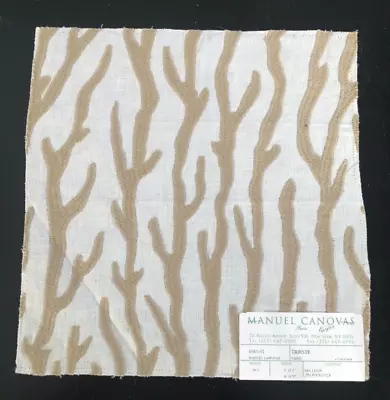 MANUEL CANOVAS Trieste In Cajou 12 X 12 1/4  Nautical Embroidered Fabric Sample • $13.99