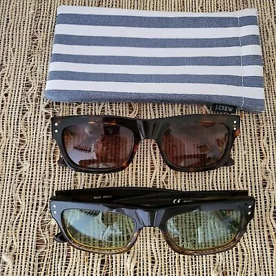Mint Condition 2 Pairs Of J. Crew Grant Sunglasses With One Case As Pictured • $34.99
