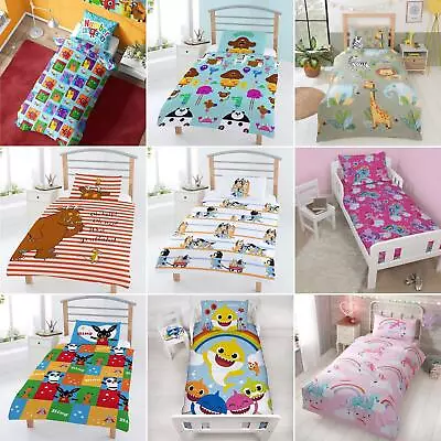 Junior Duvet Covers Generic & Character Bedding Toddler Cot - Girls Boys • £14.45