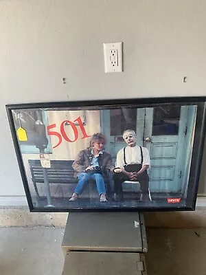 Vintage 90s Levi’s 501 Advertisement Poster Clown Poster Only No Frame • $35