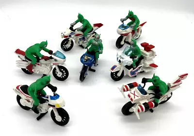 Vintage PVC Japan Kamen Rider Motorbike Motorcycle 7 Miniature Green Figure Lot • $59.99