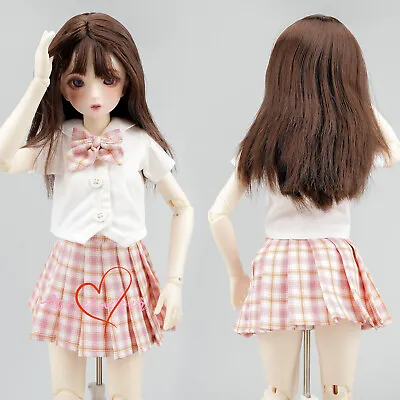 1/4MSD BJD Clothes JK Sailor Suit Student School Uniform Shirt+Skirt+Neck Bow • $21.33