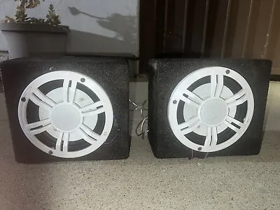 Pyle 6.5” Marine Subwoofer Pair Enclosed PLSMRW64WT • $60