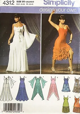Simplicity Misses' Dance Dress Pattern 4312 Size 4-12 UNCUT • £38.91