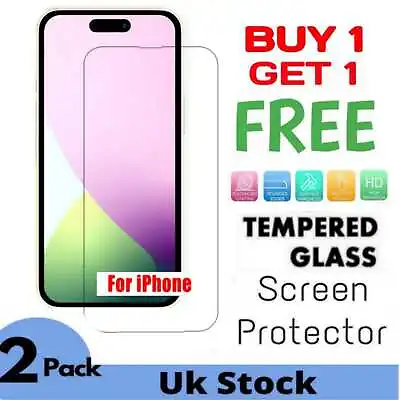 Tempered Glass SCREEN PROTECTOR IPhone 15 14 12 11 PRO 13 MAX Mini   XR XS MAX • £1.99