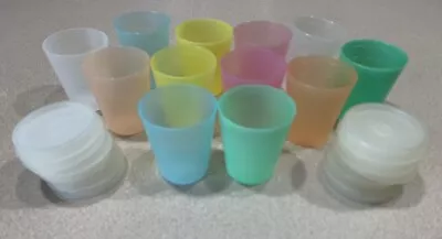 Vintage Tupperware Pastel Midgets Lot Of 12 With Original Seals 2 Oz Very Clean • $10.50