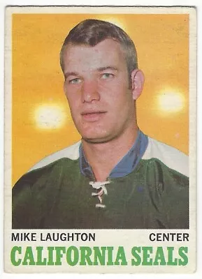 1970-71 Opc Hockey #74 Mike Laughton 2nd Year - Vg+/ex- • $2.25