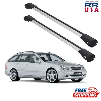 For Roof Rack Mercedes-Benz C-Class W203/S203 Estate/Wagon 2001-2007 Gray 2 Pcs • $110