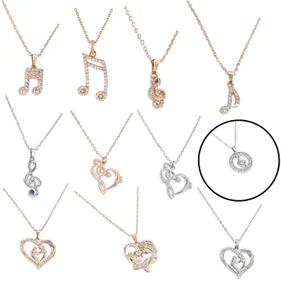 Crystal Floating Charms Locket Living Memory Pendant Necklace Chain Gifts UK • £8.99