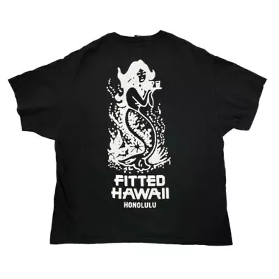 Fitted Hawaii Mermaid Print T-Shirt Mens Size 2XL Black Shirt • $18.74