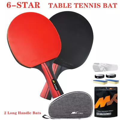 $42.38 • Buy Professional 1 Pair Table Tennis Racket Bats Shakehand Longhand Paddle Ping Pong