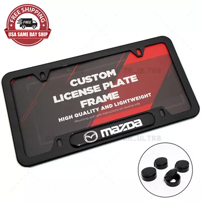 Gloss Black Front Or Rear Mazda Sport License Plate Frame Protect Cover Gift • $14.99