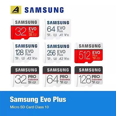 Micro SD Card SamSung Evo Plus 32GB 64GB 128GB 256GB 512GB Pro Endurance Microsd • $105.99