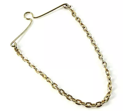 Tie Chain Goldtone Simple Plain Classy Mens Jewelry • $12.50