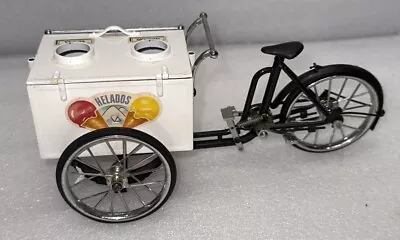 Miniature Ice Cream Freezer Box And Bicycle Metal Model Vintage? Mini? • $9.99