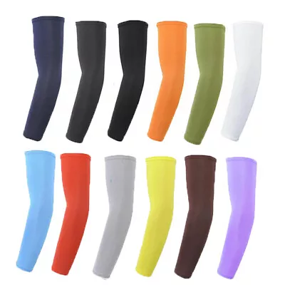 Outdoor Sports Arm Sleeves Hand Cover Cooling UV Sunscreen Sleeves For Men Women • $3.89