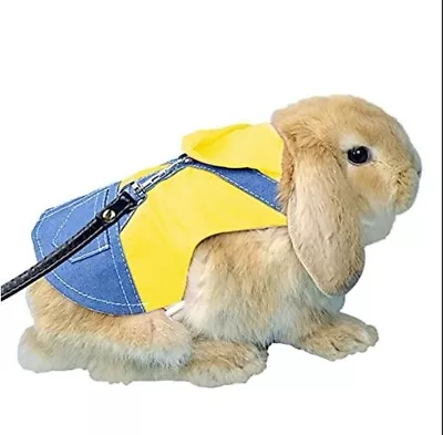 Bunny Vest Harness Leash Set Rabbit Clothing Suit Small Pet Ferret Cloth M • £5.99
