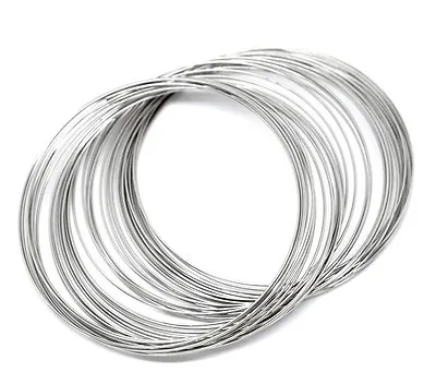 200 LOOPS SILVER TONE BRACELET MEMORY WIRE 80-85mm~Beading~Jewellery (Z2) UK • £4.45