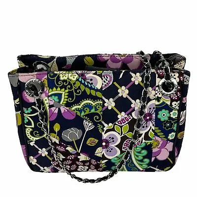 Vera Bradley Women's 2011 Retired Purple Floral Nightingale Chain Shoulder Bag • $24.95