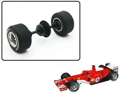NEW Scalextric W9136 Rear Wheels Axle Tyres Ferrari F1 F2004 Schumacher & Barric • £4.49