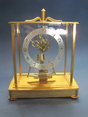 Vintage  Keringer & Obergfell Kundo Electronic Gold Mantle Clock Germany • $75