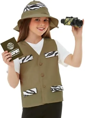 Childs Explorer Fancy Dress Kit Childrens Boys Girls Safari Costume Set Smiffys • $49.16