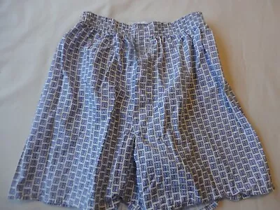 Vintage 60's Fruit Of The Loom Men's  Boxer Shorts Size Small Classic Blue Print • $19.99