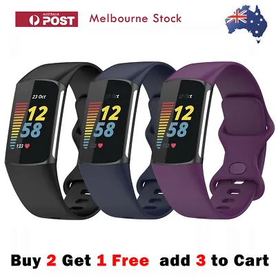 Fitbit Charge 5 Band Replacement Silicone Watch Strap Wristband Sports Bracelet • $6.60