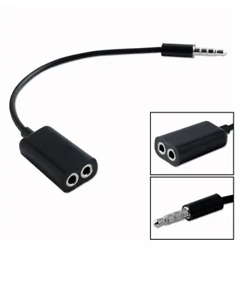 3.5mm Earphone Headphone Y Splitter Cable Adapter Jack Male To Double Female UK • £3.95